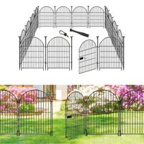 Cerca para jardim ADAVIN com barreira para animais e portão 1,02 m x 8 m, 12 painéis