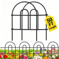 Cerca para Jardim AMAGABELI 46 cm x 15 m, Metal Preto Antiferrugem Cerca para Jardim AMAGABELI 46 cm x 15 m, Metal Preto Antiferrugem