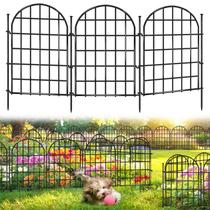 Cerca para jardim AVELOTUUG 9,9 m x 56 cm em metal resistente à ferrugem, 30 painéis Cerca para jardim AVELOTUUG 9,9 m x 56 cm em metal resistente à ferrugem, 30 painéis