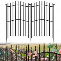 Cerca para Jardim Bilibompa 10 Painéis 102 cm de Altura 6,9 m de Comprimento, Resistente à Ferrugem Cerca para Jardim Bilibompa 10 Painéis 102 cm de Altura 6,9 m de Comprimento, Resistente à Ferrugem