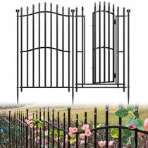 Cerca para Jardim Bilibompa 102 cm de altura x 6,9 m de comprimento, portão à prova de ferrugem Cerca para Jardim Bilibompa 102 cm de altura x 6,9 m de comprimento, portão à prova de ferrugem