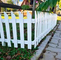 Cerca Para Jardim Grande Kit 14 unid. Decorativa Branca