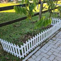 Cerca Para Jardim Grande Kit 6 Decorativa Branca Faz 2 mts