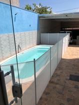 Cerca removível para piscina - pintura eletrostática BRANCA com base reforçada - módulo de 3 metros