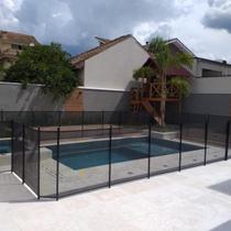 Cerca removível para piscina - pintura eletrostática preta - módulo de 4 metros - Betesda Cercas