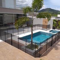 Cerca removível para piscina - pintura eletrostática preta - módulo de 5 metros Cerca removível para piscina - pintura eletrostática preta - módulo de 5 metros