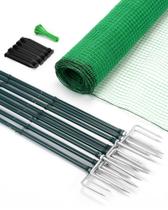 Cerca temporária Forvenora 102x15 m de tela plástica com postes de metal Cerca temporária Forvenora 102x15 m de tela plástica com postes de metal