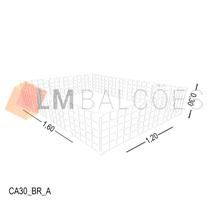 Cercadinho Aramado Branco Para Pet - 1,60 x 0,30 x 1,20m