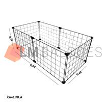 Cercadinho Aramado Preto Para Pet - 0,80 x 0,30 x 0,40m Cercadinho Aramado Preto Para Pet - 0,80 x 0,30 x 0,40m