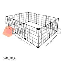 Cercadinho Aramado Preto Para Pet - 1,20 X 0,30 X 0,60m