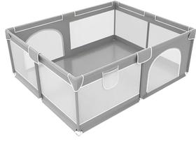 Cercadinho Bebê Grande 180150cm Cercado Infantil Dobrável, Malha Ventilada 360 graus, Base Impermeável Acompanha Tapete Termico