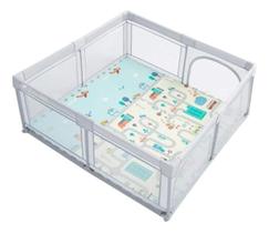 Cercadinho Bebê Grande Chiqueirinho Tela De Proteção 180x150 Cercadinho Bebê Grande Chiqueirinho Tela De Proteção 180x150