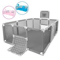 Cercadinho Bebê Infantil Grande Chiqueirinho Seguro Menino e Menina Tela Transparente Sem Pontas Fácil de Montar Com Espaço Amplo