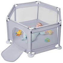 Cercadinho Chiqueirinho Infantil Criança Hexagonal Cinza, Rosa, Azul