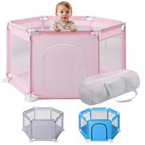 Cercadinho Chiqueirinho Infantil Criança Hexagonal Cinza, Rosa, Azul Cercadinho Chiqueirinho Infantil Criança Hexagonal Cinza, Rosa, Azul