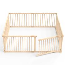 Cercadinho de madeira para bebês JimberBay Playard ajustável 180x160x61cm Cercadinho de madeira para bebês JimberBay Playard ajustável 180x160x61cm