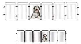 Cercadinho Dobrável 6 Módulos 51cm Divisor de Ambientes para Pets Cães Gatos Cachorros
