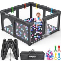 Cercadinho Dobrável para Bebê UMIKU 127x127cm Portátil Cinza Escuro Cercadinho Dobrável para Bebê UMIKU 127x127cm Portátil Cinza Escuro