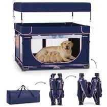 Cercadinho LOOBANI Dobrável 110x110x69 cm Caixa de Parto para Cães Cercadinho LOOBANI Dobrável 110x110x69 cm Caixa de Parto para Cães