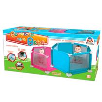 Cercadinho Para Bebê Rosa Com Tapete Eva - Braskit