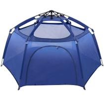 Cercadinho para Bebês Alvantor Play Yard 7'x7'x44" - Com Dossel Azul Marinho Cercadinho para Bebês Alvantor Play Yard 7'x7'x44" - Com Dossel Azul Marinho
