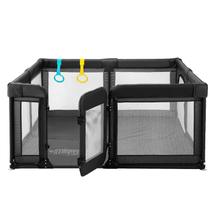 Cercadinho para bebês Cholena Large Play Yard com porta 200x180cm preto