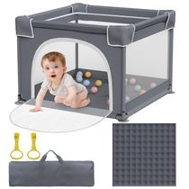 Cercadinho para bebês Jixrolyn com tapete, pátio de segurança para bebês Cercadinho para bebês Jixrolyn com tapete, pátio de segurança para bebês