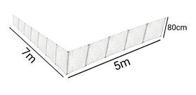Cercadinho Para Cachorro Em L Com Telas 7m X 5m X 80cm