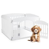 Cercadinho para cães HealSmart, 4 painéis, 60 cm, exercício, cachorrinho branco