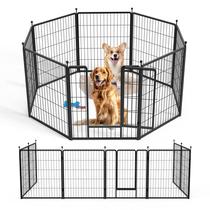 Cercadinho para cães HealSmart 8 painéis de 80 cm, ideal para cães pequenos/médios
