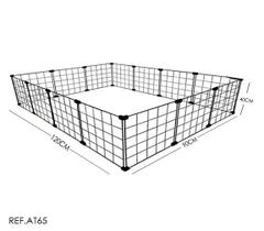 Cercadinho Para Porquinho Da Índia, Roedores e Filhotes - 120,00 x 0,90 x 0,40 - TATINET