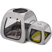 Cercadinho Portátil para Gatos Tenrai - Dobrável e com Design Trapezoidal