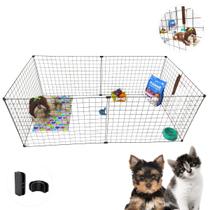 Cercado 6 Telas 60x80cm Modular Tela Aramada Espaço Ideal para Pets Pequenos com mimo
