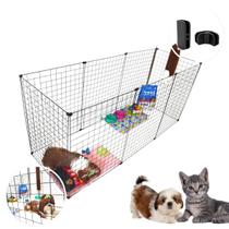 Cercado 8 Telas 60x80cm Modular Tela Aramada Espaço Ideal para Pets Pequenos
