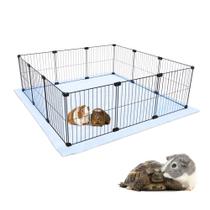 Cercado 90x90x30 Preto com Soft Macho Malha 2,5x15cm