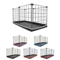 Cercado Aramado 30x60cm Preto com Bandeja Higiênica Nylon Cinza