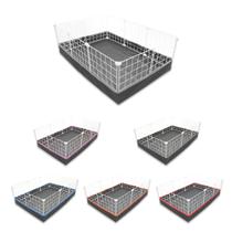 Cercado Aramado 60x90cm Branco com Bandeja Higiênica Nylon Cinza Cercado Aramado 60x90cm Branco com Bandeja Higiênica Nylon Cinza