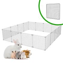 Cercado Aramado Pet Porquinho da Índia Hamster Twister 120x120x30 Malha 2,5x2,5 Branco