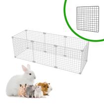 Cercado Aramado Pet Porquinho da Índia Hamster Twister 30x90x30 Malha 2,5x2,5 Branco