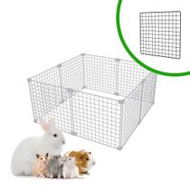Cercado Aramado Pet Porquinho da Índia Hamster Twister 60x60x30 Malha 2,5x2,5 Branco