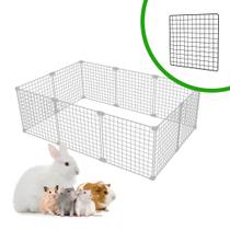Cercado Aramado Pet Porquinho da Índia Hamster Twister 60x90x30 Malha 2,5x2,5 Branco