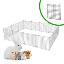 Cercado Aramado Pet Porquinho da Índia Hamster Twister 90x120x30 Malha 2,5x2,5 Branco