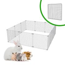 Cercado Aramado Pet Porquinho da Índia Hamster Twister 90x90x30 Malha 2,5x2,5 Branco