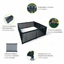 Cercado baby multiuso em pvc e polietileno - kit com 8 módulos
