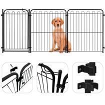 Cercado Cães 196cm 2 Modulos e Portão Canil Cerca Metal Pet