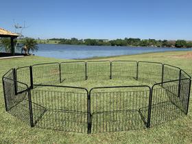 Cercado Cães Canil Pet Util 12/90 Com Portão Preto