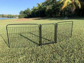 Cercado Cães Canil Pet Util 2/90 Com Portão e Kit Preto