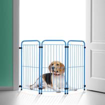 Cercado Dobrável Pet Max Portátil Cachorro Cães 75 Cm Azul - Acomix