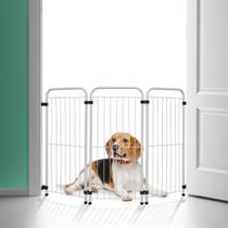 Cercado Dobrável Pet Max Portátil Cachorro Cães 75 cm Branco