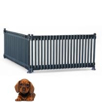 Cercado em pvc para pet,cachorro cãoes e crianças-kit 2 lados 40 cm preto
